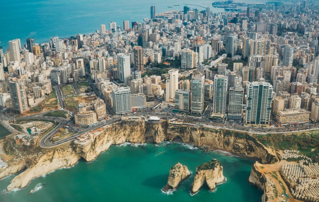 Top view of Beirut city